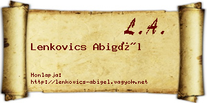 Lenkovics Abigél névjegykártya